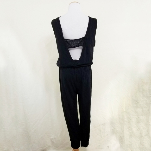 N:Philanthropy Dawn jumpsuit black Cat mesh Lounge Women's Size large NWT - Picture 3 of 9